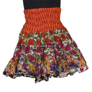 New 2026 Mini Rara <b>Skirt</b> Hippy Boho Festival Gypsy <b>Patchwork</b> Vintage Indian Boho Hippie Mini Length Patch Work Cotton Mini <b>Skirt</b> - Product Image 4