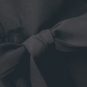 Vestidos Largos de Mujer Estilo TWO TWIN con Cuello con Muescas, Sin Mangas, Cintura Alta, Patchwork, Cordones, Malla Empalmada y Color Sólido - Product Image 6