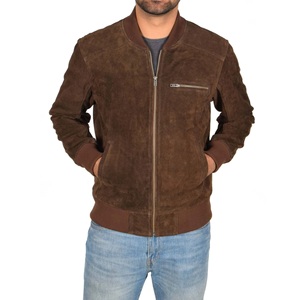 Men <b>Suede</b> <b>Leather</b> <b>Jacket</b> Stylish Casual Winter Outerwear Soft Comfortable Wholesale Custom Windproof Eco-Friendly - Product Image 3
