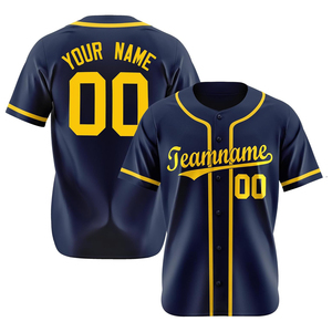 Camiseta de béisbol personalizada, blanca con ribete azul, con botones, nombre del equipo impreso, 00, unisex, para adultos, manga corta - Product Image 5