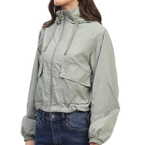 Veste coupe-vent en nylon pour femme, respirante, avec poignets élastiques, doublure en maille personnalisée, grande taille, veste courte à fermeture éclair - Product Image 4