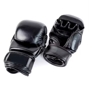 Wholesale High Quality Customizable Boxing <b>Gloves</b> Lace-Up Closure PU Leather <b>Moisture</b> Wicking Karate Muay Thai MMA Training - Product Image 5