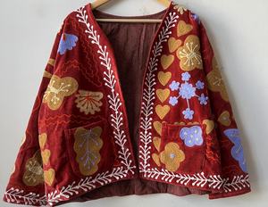 Blouson Bomber Unisexe en Coton Tissé Matelassé Brodé à Col Montant, Manteau d'Hiver Coupe-Vent Respirant Écologique Réversible - Product Image 1