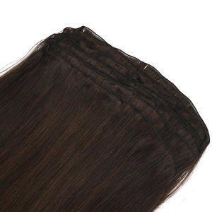 KSWIGS para extensiones de cabello virgen chino Remy de una sola trama, cabello humano estirado suave y brillante resistente a la caída - Product Image 1