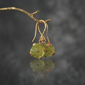 Wholesale Ratnarachit Natural Raw Amethyst Dangle Hoop <b>Earrings</b> 18k Gold Plated Channel Setting Minimalist Wire Gemstone Jewelry - Product Image 6