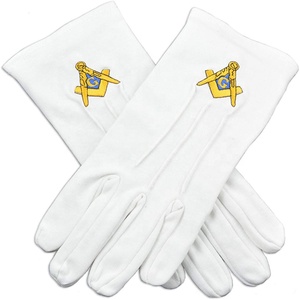 Usine pas cher prix nouvelle arrivée maçonnique Regalia gants | Couleurs personnalisées 100% coton Durable séchage rapide gants de sport - Product Image 1