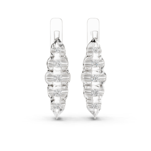 Pendientes de Aro Redondos con Corona de Plata de Ley 925 y Circonitas, Joyería Premium para Mujer - Product Image 1