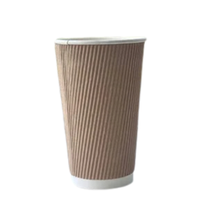 Gobelet à café et à thé en papier ondulé de qualité supérieure, 600 ml, 20 oz, robuste, de qualité alimentaire, résistant à la chaleur, compatible micro-ondes, recyclable - Product Image 1