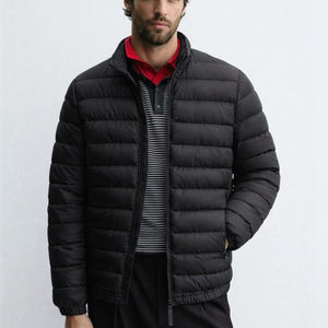 OEM Custom Men Plus Size <b>Winter</b> Quilted <b>Jacket</b> <b>Waterproof</b> Windbreaker Zipper Hoodie Embroidered Casual Snow Wear puffer hiking - Product Image 6