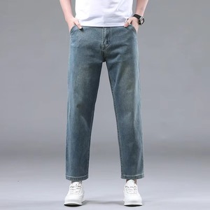 2025 Slim Straight <b>Elastic</b> Casual Men's Camouflage Ice Silk <b>Jeans</b> Comfortable Plus Size Pants for Middle-Aged Autumn - Product Image 4