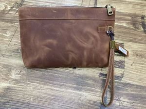 Ando <b>Bag</b> Genuine Cowhide Leather Long Zip Wristlet Wallet with Card Slots and <b>Wrist</b> Strap - Product Image 4