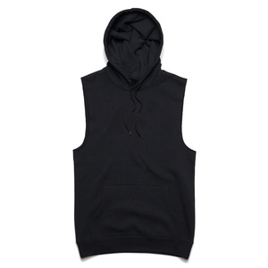 Men's Custom Sleeveless Cotton Compression Tank <b>Top</b> Breathable Knitted Workout Hooded Tank <b>Top</b> with Polyester Style Muscle - Product Image 5