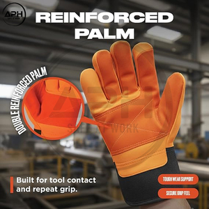 Gants de travail fluorescents, paume antidérapante réfléchissante, conception personnalisée, fabricant OEM ODM, gants industriels, vente en gros, équipement de protection pour les mains des travailleurs - Product Image 4