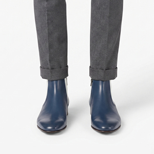 Bottines à fermeture éclair latérale pour hommes, bottines en cuir de qualité supérieure pour hommes, bottines en cuir pour garçons OEM, bottines streetwear pour hommes - Product Image 2