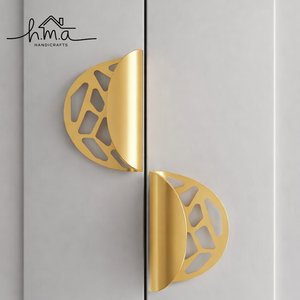 Tiradores de latón dorado con diseño intrincado para gabinetes de cocina y baño, venta al por mayor, gran éxito de ventas - Product Image 1