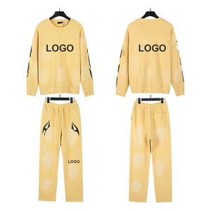 Conjunto de Sudadera con Capucha y Pantalones Deportivos Vintage Lavados, Estilo Urbano Oversize, Efecto Degradado Decolorado, Venta al Por Mayor Personalizada, Nueva Colección 2026 - Product Image 5