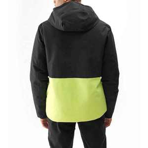 Zavi Sports Men's Color Blocked <b>Ski</b> <b>Jacket</b> With Zipper Closure Waterproof Synthetic Insulated Outdoor Wear Black And Lime <b>Green</b> - Product Image 4