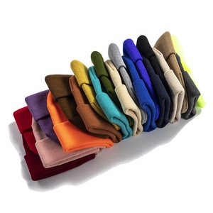 Bonnet tricoté unisexe pour homme, vente en gros d'usine, nouveau bonnet tricoté couleur unie, collection hiver 2025 - Product Image 2