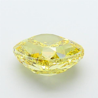 Corte cojín, certificado, tipo CVD, brillo radiante para joyería fina elegante. Diamante amarillo vivo brillante cultivado en laboratorio, piedra preciosa suelta.