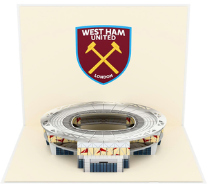 Tarjeta de Felicitación Pop-Up 3D del Estadio del West Ham United, Impresión Digital, Papel con Barnizado Mate, Regalo - Product Image 1