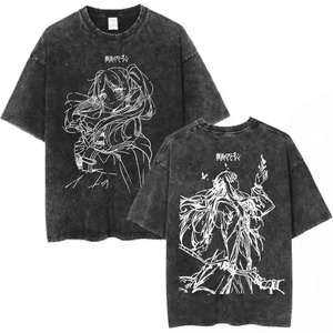 Camiseta de Manga Corta para Hombre, Estilo Informal, Cuello Redondo, 100% Algodón Tejido, 220g, con Estampado Digital Blanco, Transpirable, de Frieren Anime - Product Image 4