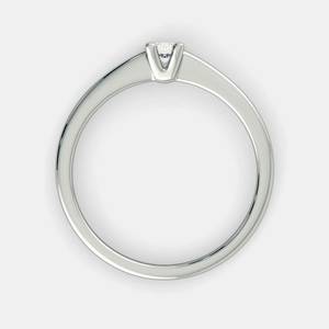 Anillo de Compromiso con Corte Brillante Chapado en Oro de 18K Cultivado en Laboratorio para Mujer |   Anillo de Compromiso y Boda Moderno con Certificación IGI - Product Image 4