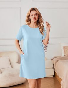 Chemise de nuit sexy en dentelle et satin de soie pour femme, vêtement de nuit confortable, doux et respirant, coupe ample, pour la maison - Product Image 2