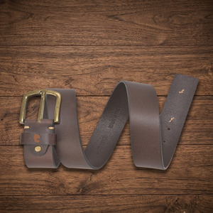 Cinturones de Cuero Genuino de Vaca Marrón y Negro, Ajustables, Casuales, con Logotipo Personalizado de Fábrica, para Hombre - Product Image 5