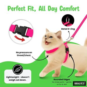 Plain Cat <b>Harness</b> Body Set OEM ODM Custom Logo Adjustable Cat <b>Harness</b> & Leash Set Direct Manufacturer - Product Image 4