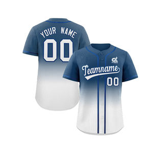 Jersey de Béisbol Personalizado 2025 con Degradado Verde Azulado, Ribete Negro, Botones, Uniforme de Equipo, Nombre y Número Personalizados, Estilo Profesional, Venta al Por Mayor - Product Image 5