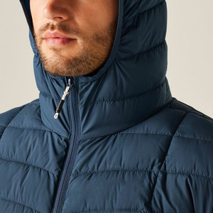 Veste d'hiver rembourrée pour homme avec logo personnalisé, 90% duvet, épaisse, zippée, chaude, décontractée, de haute qualité - Product Image 5