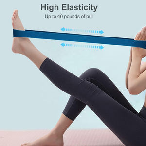 Bandas de resistencia para ejercicios con logo personalizado, impresión completa, bandas elásticas de tela para fitness, cadera y glúteos. - Product Image 4