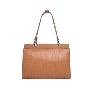 Bolso de Mano de Cuero Premium con Asa Superior en Relieve para Mujer, con Cierre Dorado, Diseño de Lujo, Estilo Clásico, Accesorio de Moda - Product Image 1