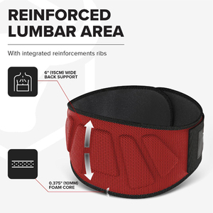Rhino Fitness Adjustable Breathable Neoprene Lumbar <b>Support</b> <b>Belt</b> <b>Back</b> <b>Pain</b> Relief Posture Correction Adult Gym Waist <b>Support</b> - Product Image 3