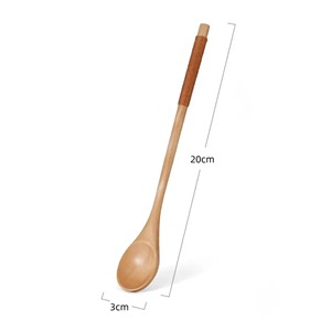 Ensemble de cuillères à salade en bois, design le plus récent, écologiques, ustensiles en bois manuels pour servir et mélanger, compatibles lave-vaisselle et four, compatibles micro-ondes - Product Image 2