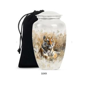 Urna de cremación de metal negro grande de la mejor calidad para cenizas humanas, para adultos, mujeres y hombres, urna de 10 pulgadas con bolsa de terciopelo gratis. - Product Image 1