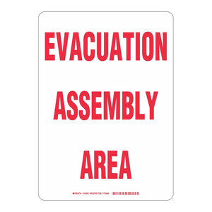Panneau de signalisation de sécurité pliable pour zone d'évacuation intérieure/extérieure Brady, vert/blanc - Product Image 3