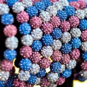 Jack and Jill Bling Bracelet <b>Set</b> Stackable Crystal <b>Beaded</b> Stretch Bangles Sparkly Fashion Jewelry for Women Girls - Product Image 5