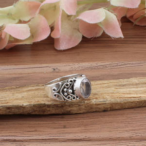 Bague en argent sterling vintage avec pierre précieuse turquoise sertie dans un cadre classique fait à la main, bijoux en filigrane faits à la main, vente en gros - Product Image 3