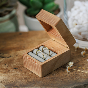 Boîte à bague de fiançailles, boîte à alliances, boîte de demande en mariage, boîte à alliances pour le porte-alliances, boîte à alliances en bois, boîte à alliances pour anniversaire - Product Image 6