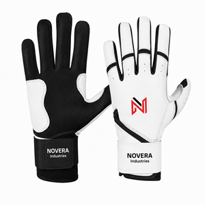 NOVERA INDUSTRIES ถุงมือตีเบสบอลสำหรับเด็กมืออาชีพ ซ้าย/ขวา หนังนุ่ม น้ำหนักเบา สวมใส่สบาย ปรับได้ - Product Image 3