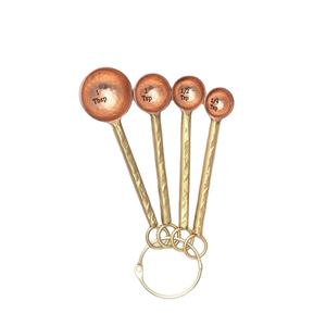 Classic Copper <b>Measuring</b> Spoon <b>Set</b> with Precise Sizes for Baking Cooking Professional Kitchen and Daily Use Home Decor - Product Image 1