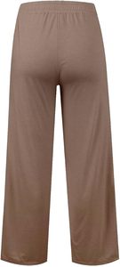 Pantalon large en maille pour femme, bleu uni, coupe ample, avec cordon de serrage, décontracté, longueur intégrale, pour l'automne - Product Image 2