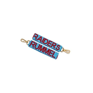 Llavero de tela hecho a mano con cuentas para equipo, llavero de espíritu escolar, llaveros para el día del partido, llavero de gran venta - Product Image 1