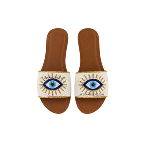 Sandales d'été rétro en cuir marron à bout ouvert avec motif crabe brodé blanc – Chaussures personnalisées très prisées - Product Image 5