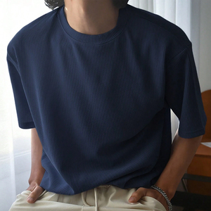 เสื้อยืดสตรีทแวร์ทรงโอเวอร์ไซส์สำหรับผู้ชายและผู้หญิง ผ้าฝ้าย 100% ล้างสีแบบแอซิด ทรงยาว หนักพิเศษ สไตล์วินเทจ สำหรับงานแบรนด์ดิ้ง - Product Image 3