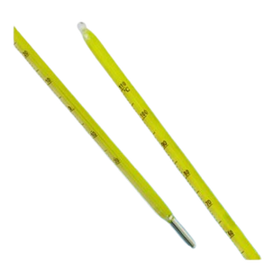 Termómetro de Vidrio Amarillo de Alta Calidad con Serigrafía, Personalización OEM/ODM, Carcasa de Plástico, Marca Rupali Instrument de India, Precio Bajo - Product Image 2