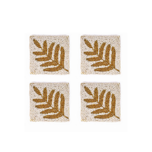 Premium Boho Style <b>Beaded</b> Glass <b>Coasters</b> Reusable for Housewarming Custom Design Promotional Gift - Product Image 1