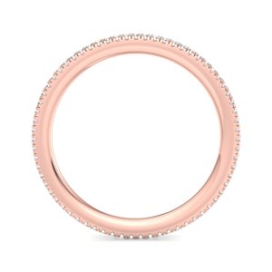 Anillo de compromiso de oro rosa, oro blanco y oro amarillo de diseñador, certificado por IGI, con diamante de corte brillante redondo, joyería fina. - Product Image 2