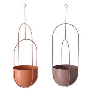 Maceta Colgante de Metal para Interiores y Exteriores, Maceta Decorativa para Pared, Jardín, Balcón, Soporte para Plantas de Hierro con Acabado Galvanizado - Product Image 3